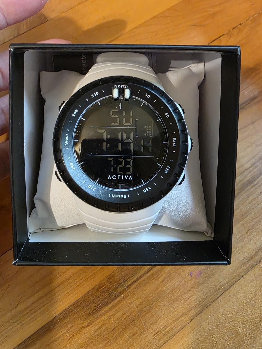 Activa Men's Digital Sport Watch in White and Black